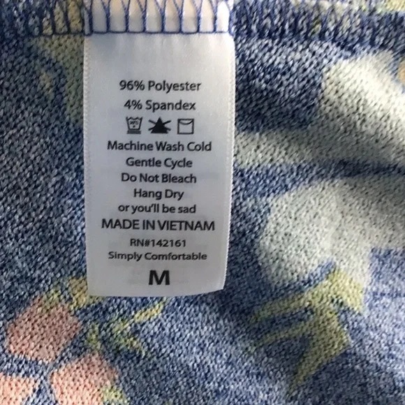 LuLaRoe | Sarah Cardigan Duster Sweater Blue/Fall Floral Medium - Picture 9 of 12